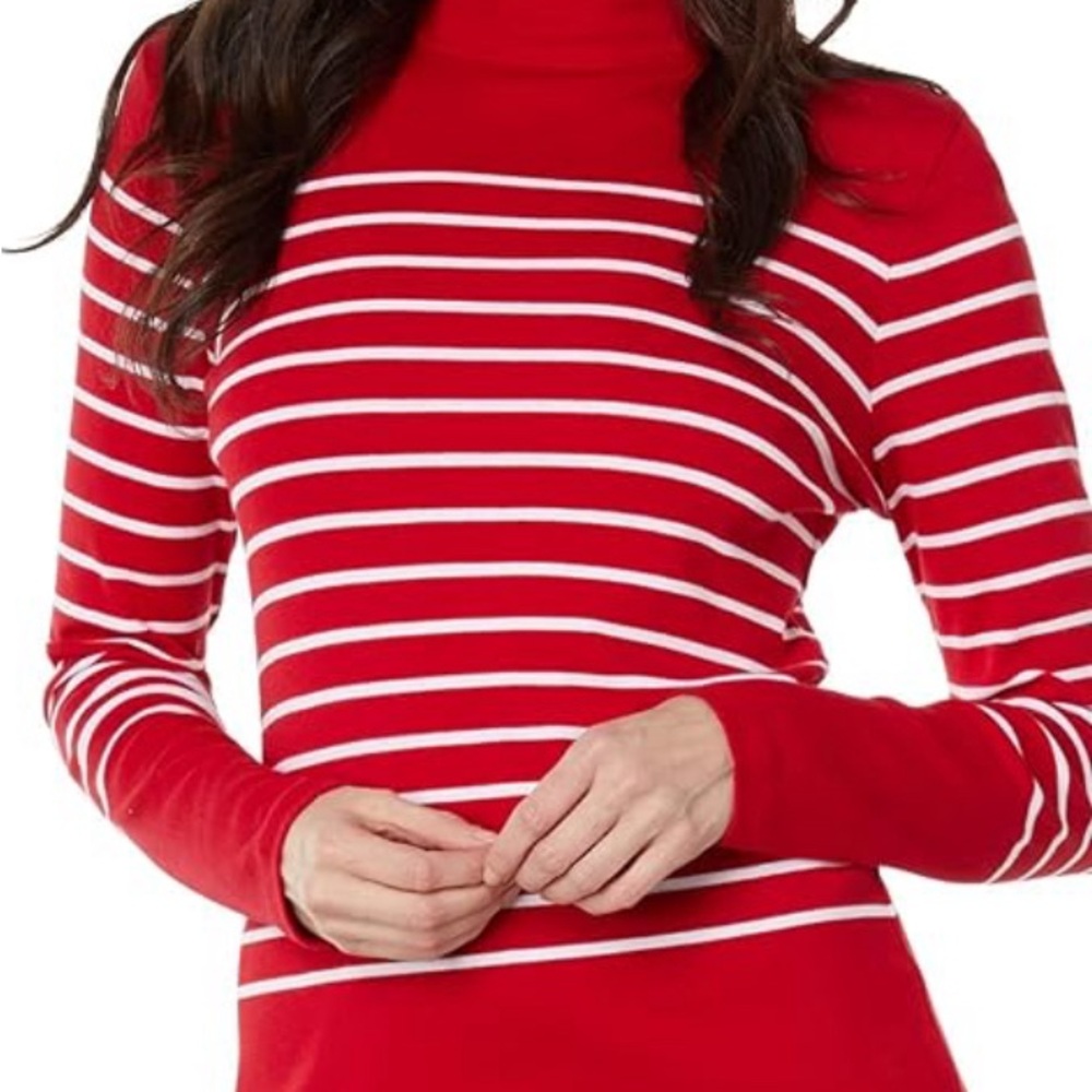 Vineyard Vines casual knit striped turtleneck, size small